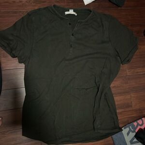 Kenneth Cole - Mens Shirt - XXL - Like New Brown Black Striped Shirt  3 Buttons